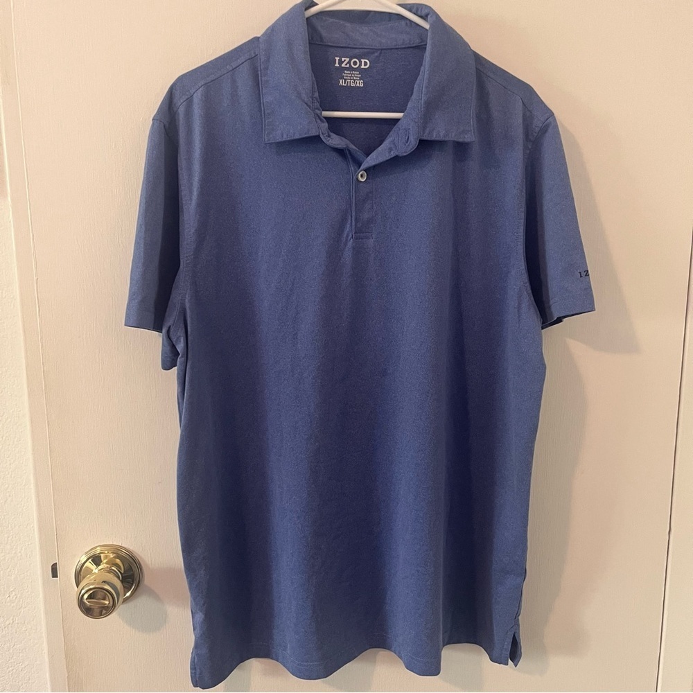 IZOD Men’s Polo Shirt Short Sleeve Golf Blue Size XL